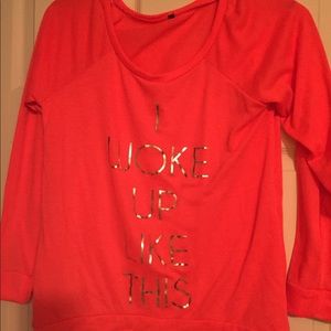 Off the shoulder lite weight sweater